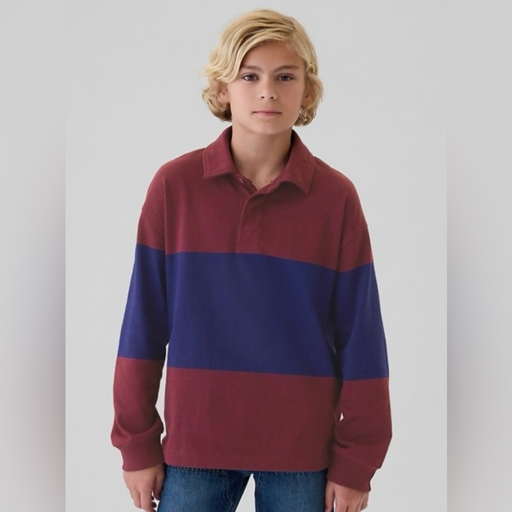 Gap Kids Wide-Stripe Rugby Polo | Little Boys/Toddler XS (4-5)